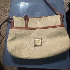 Dooney & Bourke Cream and Brown Crossbody Bag